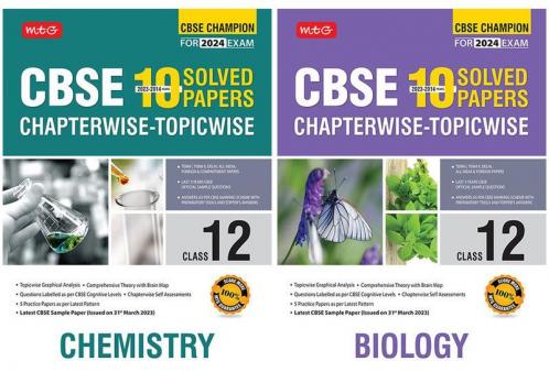 MTG CBSE 10 Years Chapterwise Topicwise Solved Papers & Question Bank Class 12 Chemistry Biology (Set Of 2 Books) - CBSE Champion For 2024 Exam (Paperback MTG Editorial Board)
