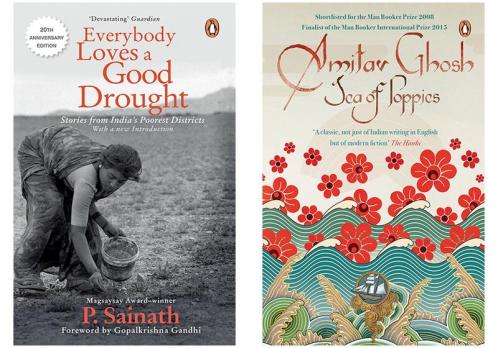 Everybody Loves a Good Drought: Stories from India’s Poorest Districts & Sea of Poppies by  Amitav Ghosh (SET OF 2 BOOKS)