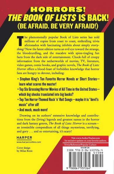 Book of Lists: Horror