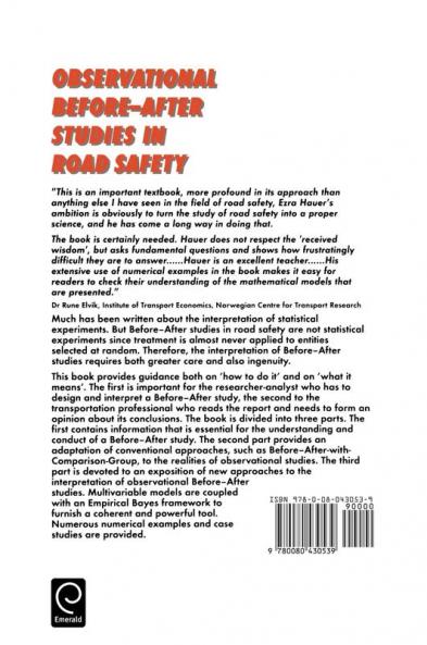 Observational Before/After Studies in Road Safety