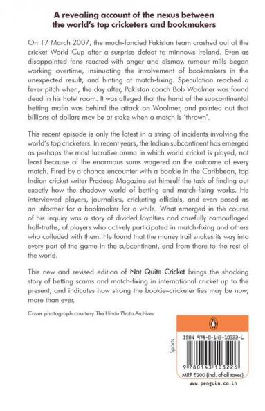 Not Quite Cricket The Xplosive Story of How Bookmakers Influence the Game Today