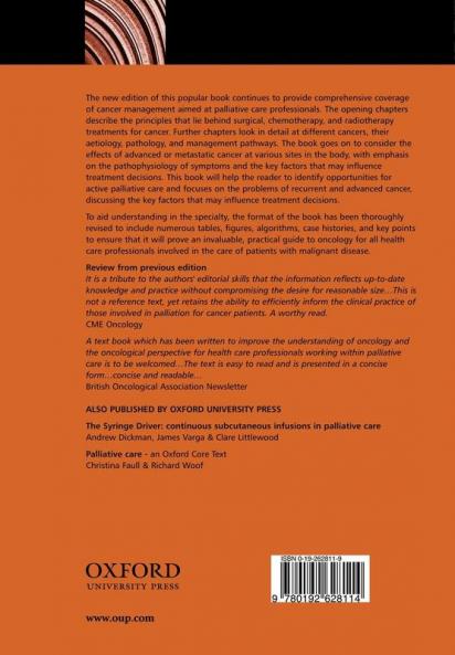 Oncology for Palliative Medicine