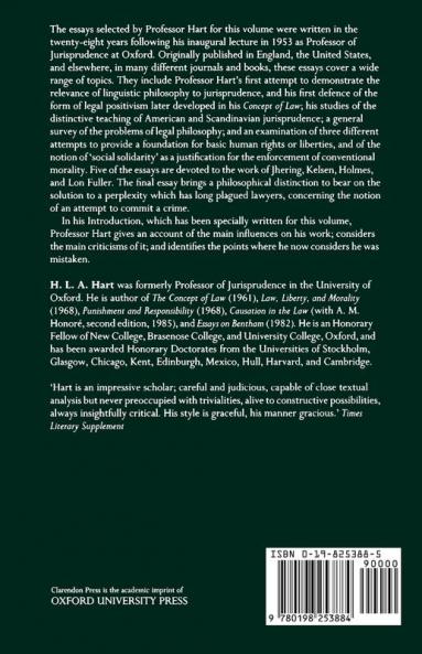 Essays in Jurisprudence and Philosophy