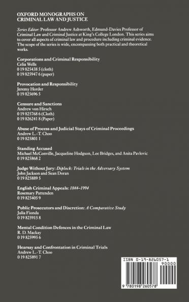 Harm and Culpability (Oxford Monographs on Criminal Law and Justice)