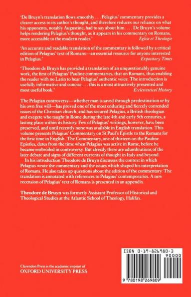 Pelagius's Commentary on St Paul's Epistle to the Romans