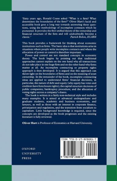 Firms Contracts and Financial Structure