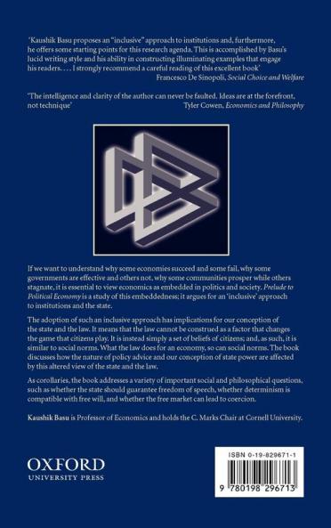 Prelude to Political Economy ' a Study of the Social and Political Foundations of Economics '