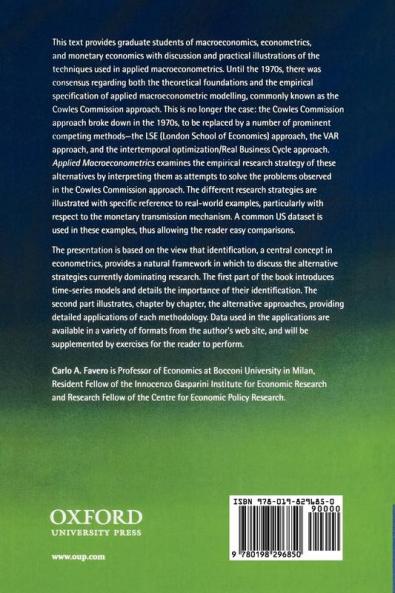 Applied Macroeconometrics