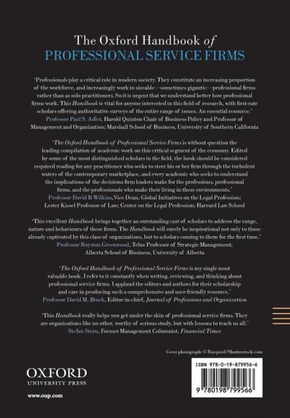 Oxford Handbook of Professional Service Firms
