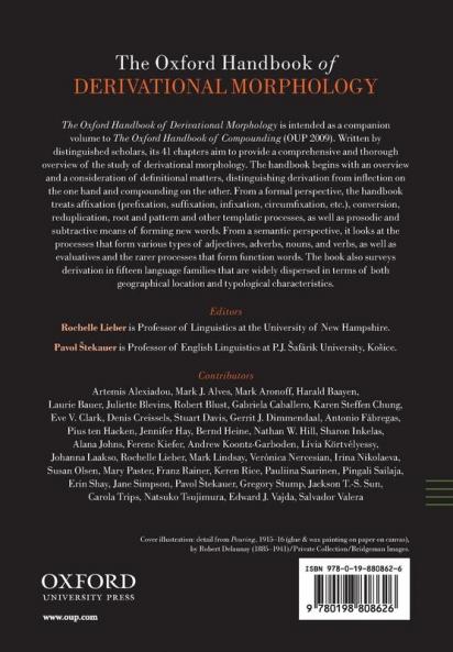 The Oxford Handbook of Derivational Morphology