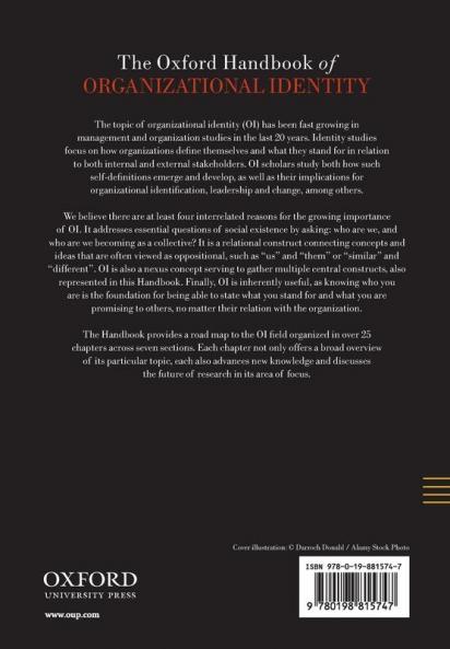 Oxford Handbook of Organizational Identity