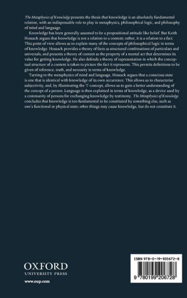 Metaphysics of Knowledge