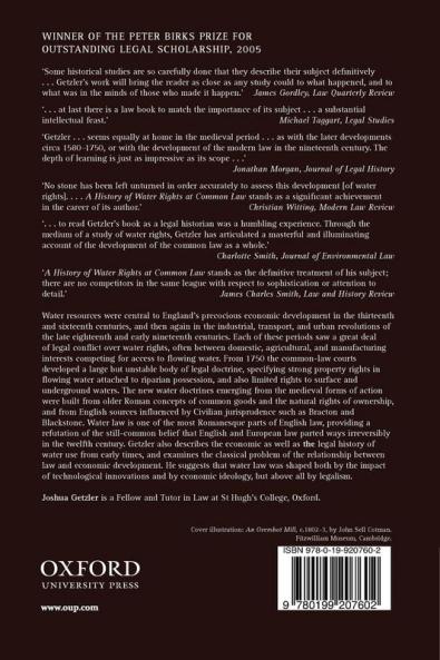 A History of Water Rights at Common Law