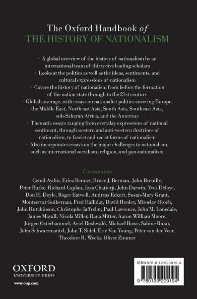 Oxf Handbook of the History of Nationalism