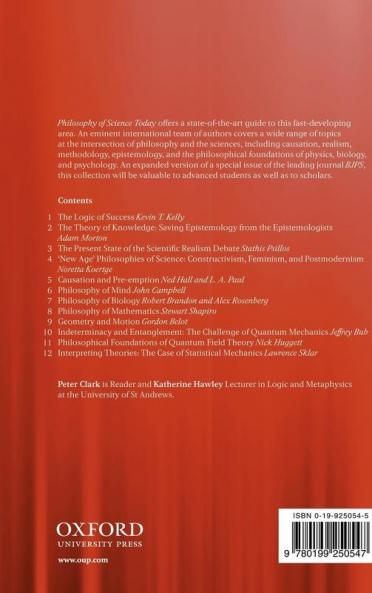 Philosophy of Science Today