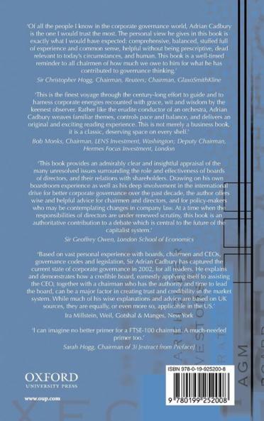 Corporate Governance and Chairmanship