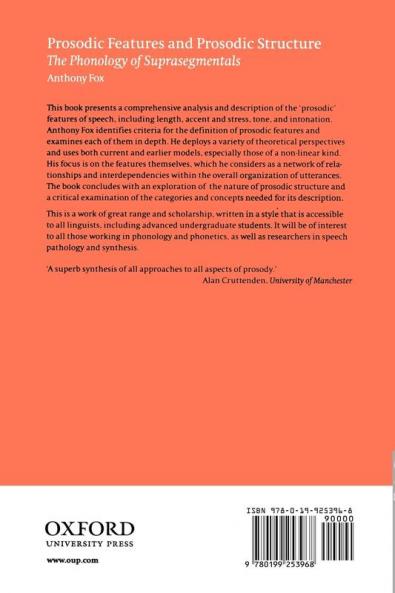 Prosodic Features and Prosodic Structure