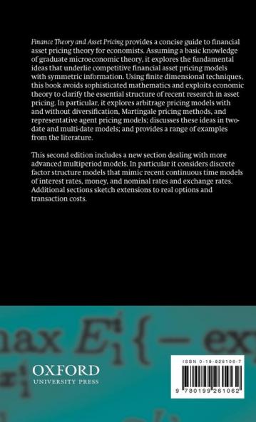 Finance Theory and Asset Pricing (Second Edition)
