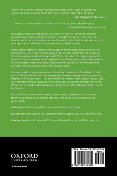 Public Health Ethics and Equity
