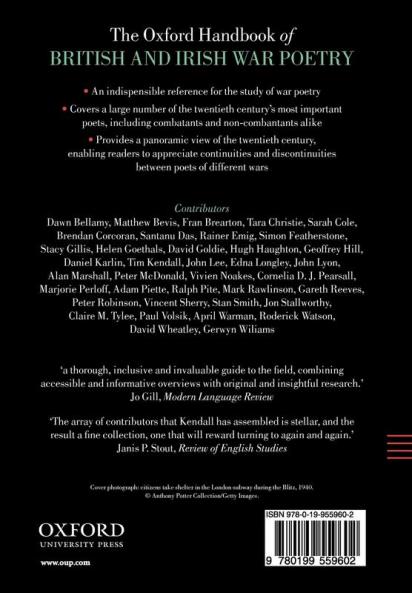 The Oxford Handbook of British and Irish War Poetry