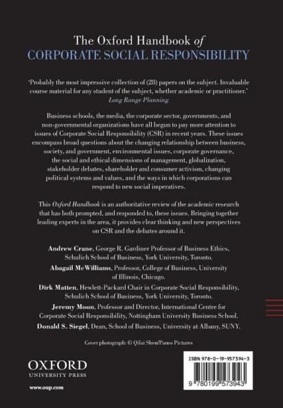 Oxford Handbook of Corporate Social Responsibility
