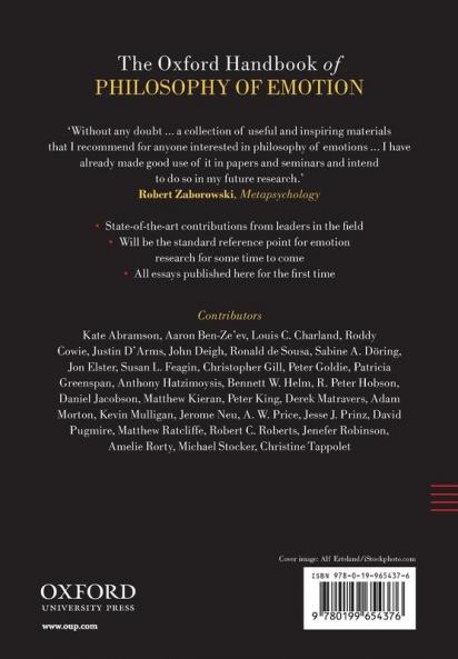 Oxford Handbook of Philosophy of Emotion