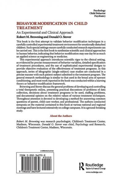 Behavior Modification in Child Treatment