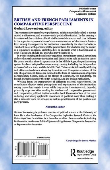 British and French Parliaments in Comparative Perspective