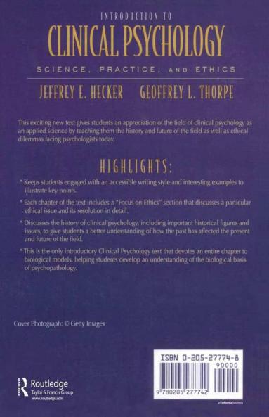 Introduction to Clinical Psychology