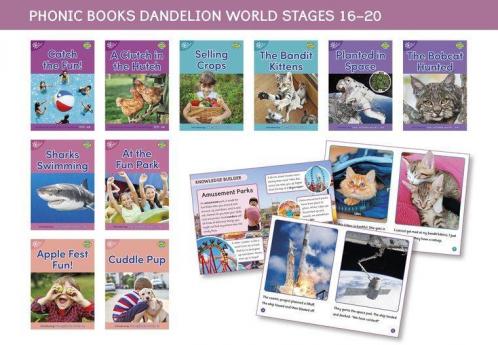 Phonic Books Dandelion World Stages 16-20 ('tch' and 've' Two-Syllable Words Suffixes -ed and -ing and Spelling <le>)