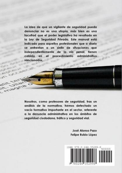 Manual Para El Vigilante de Seguridad Denunciar Infracciones Administrativas En Materia de