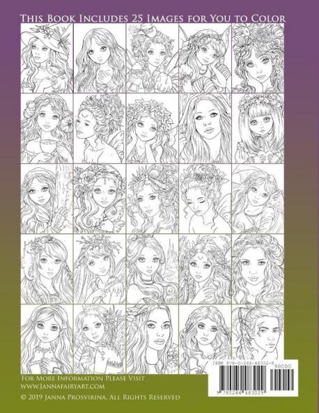 Fantasy Dolls Vol.2 Coloring Book Line Art