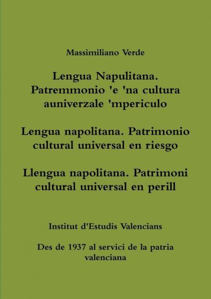 Lengua napolitana. Patrimonio cultural universal en riesgo