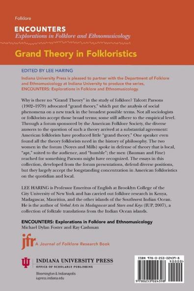 Grand Theory in Folkloristics
