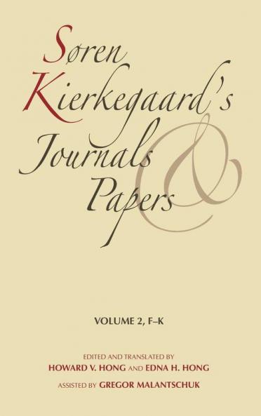 Søren Kierkegaard's Journals and Papers Volume 2