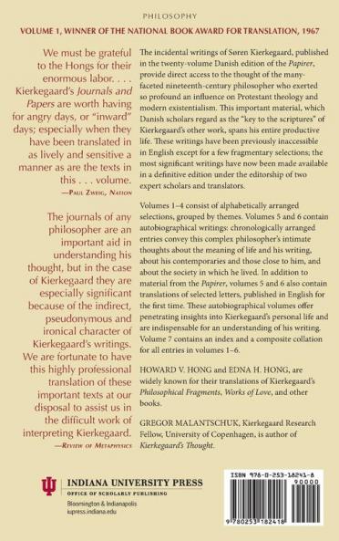 Søren Kierkegaard's Journals and Papers Volume 2