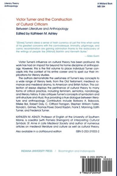 Victor Turner and the Construction of Cultural Criticism