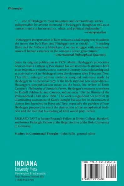 Kant and the Problem of Metaphysics Fifth Edition Enlarged