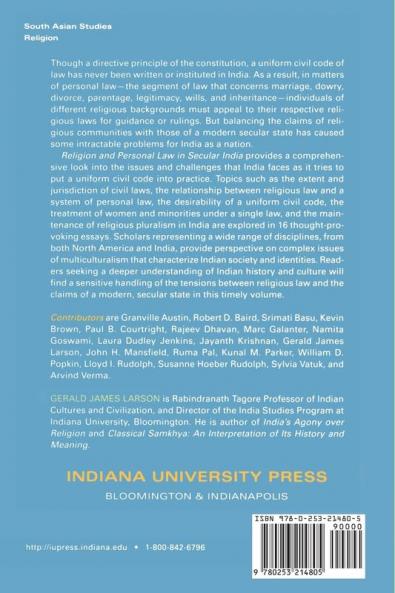 Religion and Personal Law in Secular India