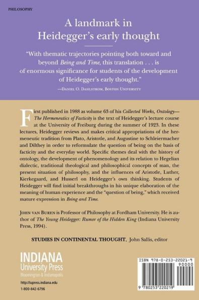 Ontology--The Hermeneutics of Facticity