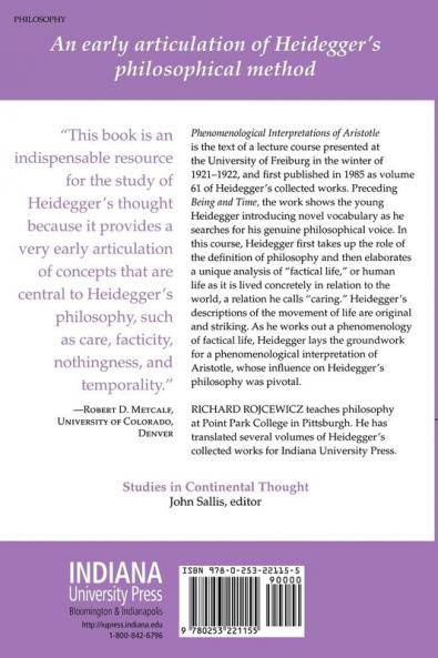 Phenomenological Interpretations of Aristotle