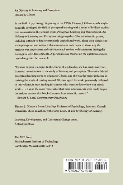 An Odyssey in Learning and Perception