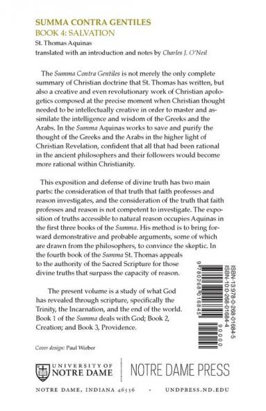 Summa Contra Gentiles: Book 4: Salvation