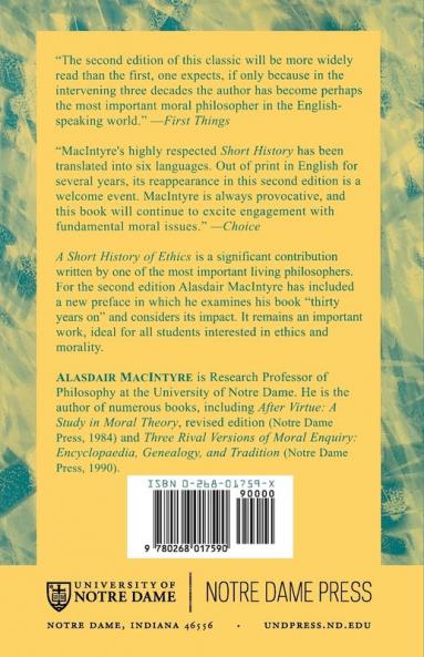 A Short History of Ethics: A History of Moral Philosophy from the Homeric Age to the Twentieth Century Second Edition