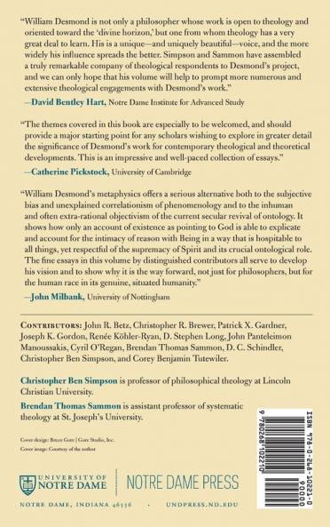 William Desmond and Contemporary Theology