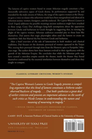 The Captive Woman's Lament in Greek Tragedy