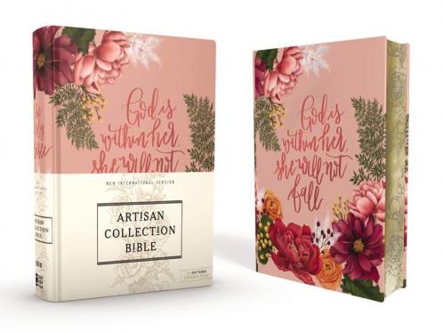 NIV ARTISAN COLLECTION BIBLE CLOTH OVER BOARD PINK FLORAL