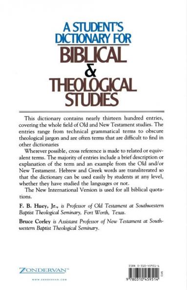 A Student's Dictionary for Biblical and Theological Studies