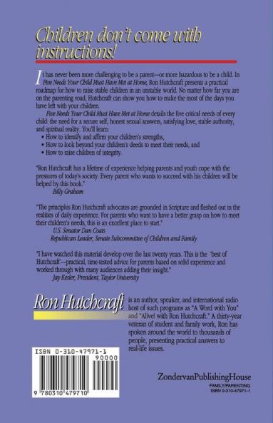 Five Needs Your Child Must Have Met at Home