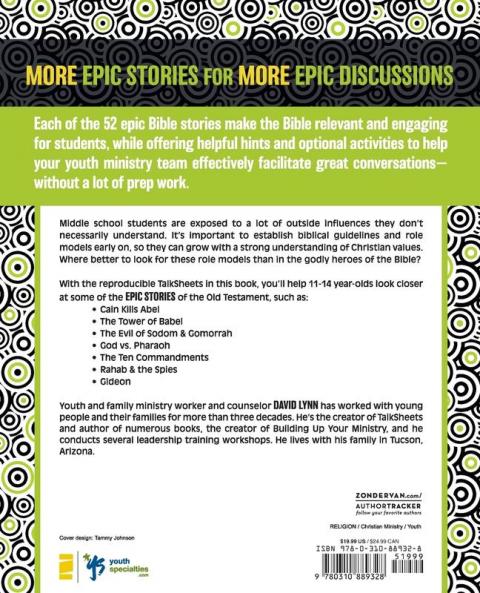 More Middle School TalkSheets Epic Old Testament Stories